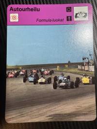Autourheilu keräilykortti Formula- luokat