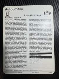 Autourheilu keräilykortti Leo Kinnunen