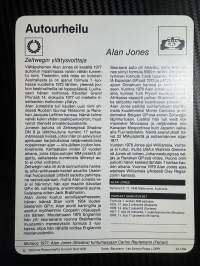 Autourheilu keräilykortti Alan Jones