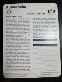 Autourheilu keräilykortti Alberto Ascari