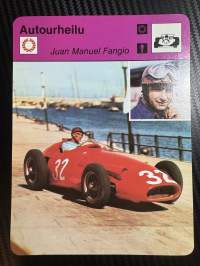 Autourheilu keräilykortti Juan Manuel Fangio