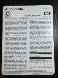 Autourheilu keräilykortti Rauno Aaltonen