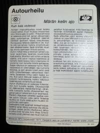 Autourheilu keräilykortti Märän kelin ajo