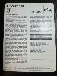 Autourheilu keräilykortti Jim Clark