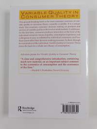 Variable quality in consumer theory : toward a dynamic microeconomic theory of the consumer