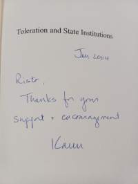 Toleration and state institutions : British policy toward Catholics in eighteenth-century Ireland and Quebec (tekijän omiste)