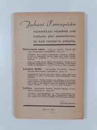 Naiset ja naamarit : kolme yksinäytöksistä näytelmää