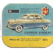 Zephyr Zodiac  - autokortti, keräilykuva, kahvipakettikuva  -