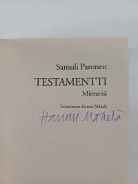 Testamentti : mietteitä (signeerattu)