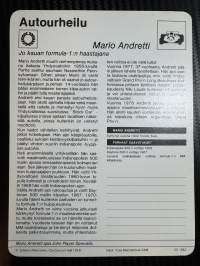 Autourheilu keräilykortti Mario Andretti