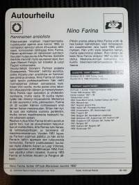 Autourheilu keräilykortti Nino Farina