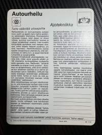 Autourheilu keräilykortti Ajotekniikka