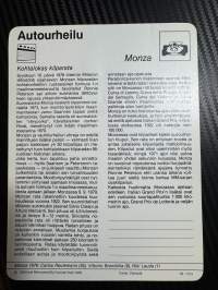 Autourheilu keräilykortti Monza