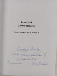 Elämän makuista (signeerattu, tekijän omiste)