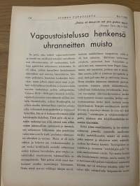 Suomen vapaussota 1935 nr 9 - Vapaustaistelussa henkensä uhranneiden muisto, Ensimmäinen jääkäri kaatuu, ym.