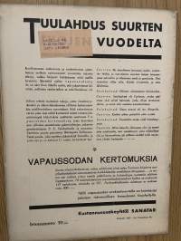 Suomen vapaussota 1935 nr 9 - Vapaustaistelussa henkensä uhranneiden muisto, Ensimmäinen jääkäri kaatuu, ym.