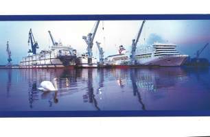 Aker Finnyards shipyard  2002 - laivakortti, laivapostikortti  postikortti kulkematon