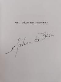 Mil días en Venecia (signeerattu)