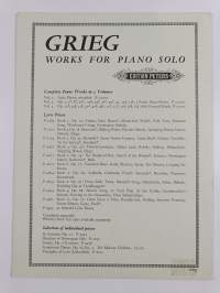 Lyric Pieces : Book two by Edvard Grieg, Opus 38 - Piano Solo