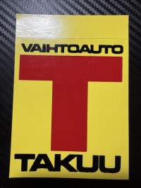 Vaihtoautotakuu tarra