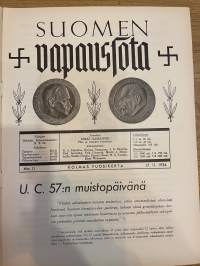 Suomen vapaussota 1934 nr 11 - Hamnskärissä, Sukellusveneellä U.C.57. Vapaussotaan, ym.