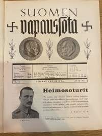 Suomen vapaussota 1934 nr 10 - Kaksi aseveljeä uhrasivat sankarillisesti henkensä Aunuksen taistelussa, ym.