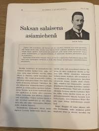Suomen vapaussota 1937 nr 4 - Saksan salaisena asemiehenä, Vaasan reitin etappimies kertoo salaisesta toiminnastaan Pohjois-Ruotsissa, ym.