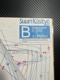 Suuri Käsityö 2005 nr 9, 38 uutta mallia, 2 kaava-arkkia