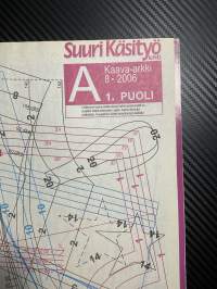 Suuri Käsityö 2006 nr 8, 44 mallia, 2 kaava-arkkia