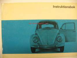 Volkswagen 1300A 1300 1500 Instruktionsbok Limousine &amp; Cabriolet årsmodell 1967