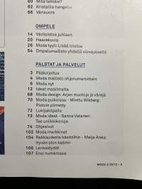 Moda 2012 nr 2, Lumoavat juhla-asut, sisältää kaava-arkin