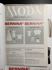 Moda 2012 nr 2, Lumoavat juhla-asut, sisältää kaava-arkin
