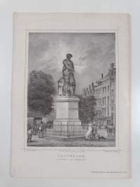 Afbeeldingen naar staalgravures uit 1850 van de stad Amsterdam van beroemde tekenaars en graveurs