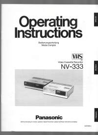 Panasonic NV-333 video casette recorder - Operating Instructions  svenska, danish, nederlands