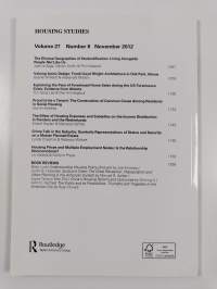 Housing studies vol. 27 nr. 8 november 2012