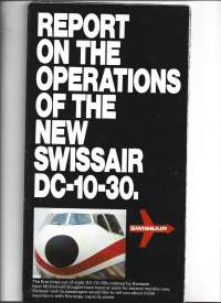 Iso lentokonejuliste 60x90 cm taitettu kirjekokoon / Swissair DC-10-30