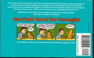 Garfield - Food for Thought, 1987. His 13th book. Karvinen mustavalkoisena