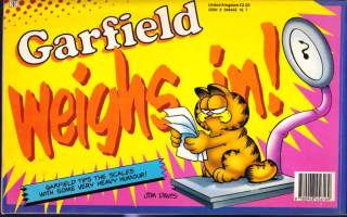 Garfield - Weighs In, 1987.  Karvinen Punnitsee mustavalkoisissa stripeissä