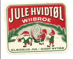 Jule Hvidtol-  olutetiketti