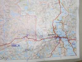 Suomen tiekartta GT 14 mm. Kittilä Sodankylä 2000 - Vägkarta - Road Map - Strassenkarte