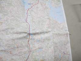 Suomen tiekartta GT 14 mm. Kittilä Sodankylä 2000 - Vägkarta - Road Map - Strassenkarte