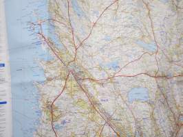 Suomen tiekartta GT 4 mm. Tampere, Pori 1999 - Vägkarta - Road Map - Strassenkarte