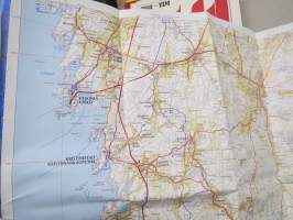 Suomen tiekartta GT 4 mm. Tampere, Pori 1999 - Vägkarta - Road Map - Strassenkarte