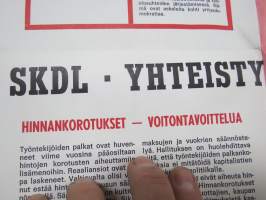 SKDL 1944-1974 julkilausuma 30-vuotisen toiminnan johdosta / tavoitteita