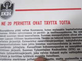 SKDL 1944-1974 julkilausuma 30-vuotisen toiminnan johdosta / tavoitteita
