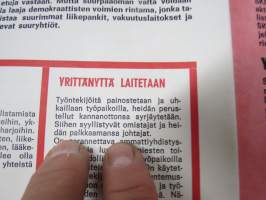 SKDL 1944-1974 julkilausuma 30-vuotisen toiminnan johdosta / tavoitteita