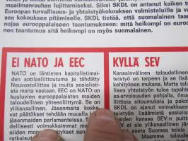 SKDL 1944-1974 julkilausuma 30-vuotisen toiminnan johdosta / tavoitteita