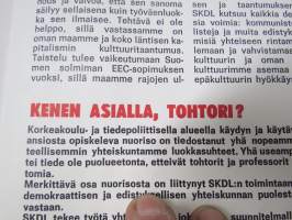SKDL 1944-1974 julkilausuma 30-vuotisen toiminnan johdosta / tavoitteita