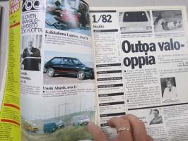 Tuulilasi 1982 nr 1, Diesel-Mersu 200D kestotesti loppuraportti 60 000 km, Moottoriöljytesti, Auto 2000, Tee-se-itse Passat huolto-ohjeet, Kelkalla Rovaniemi-Kemi ym