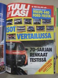Tuulilasi 1988 nr 1-12 vuosikerta kansiossa (kustantajan myymä alkuperäinen kansio) / annual volume